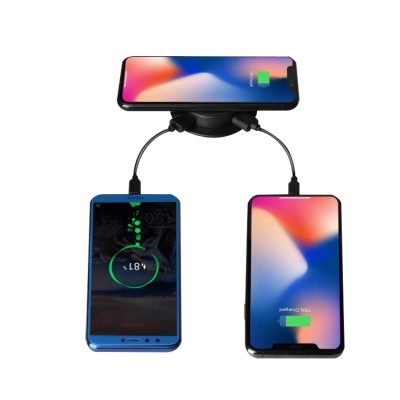 Desktop Furniture Embedded QI 3 in 1 18W Wireless Charger with 2 USB Ports