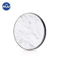 Universal Qi Wireless Charging Pad 10w For Iphone Wireless Charger Marble Black And White Cargador De Celular Inalambrico